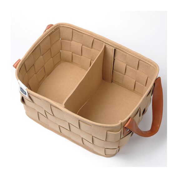 Little Story Multipurpose Laundry Caddy Basket Felt 24.4L, Color: Khaki, 4 image