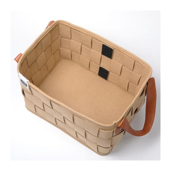 Little Story Multipurpose Laundry Caddy Basket Felt 24.4L, Color: Khaki, 5 image