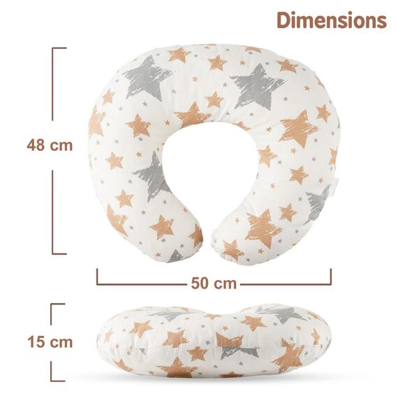 Little Story Baby Nursing And Feeding Pillow Stars 0-12 Months, Color: Multicolor, 3 image