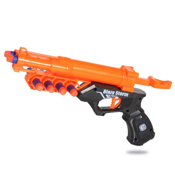 Little Story Kids Manual Soft Bullet Gun With 10Pcs Soft Bullets Blue, Color: Orange, 4 image