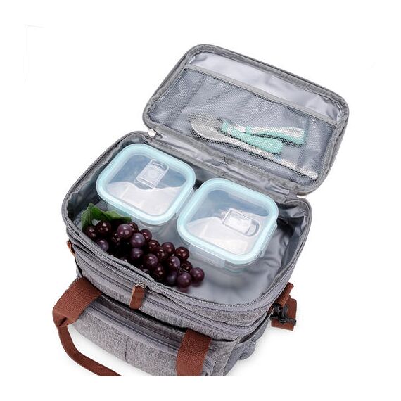 Little Story Insulated Lunch / Bottle Bag - Grey, 10 image