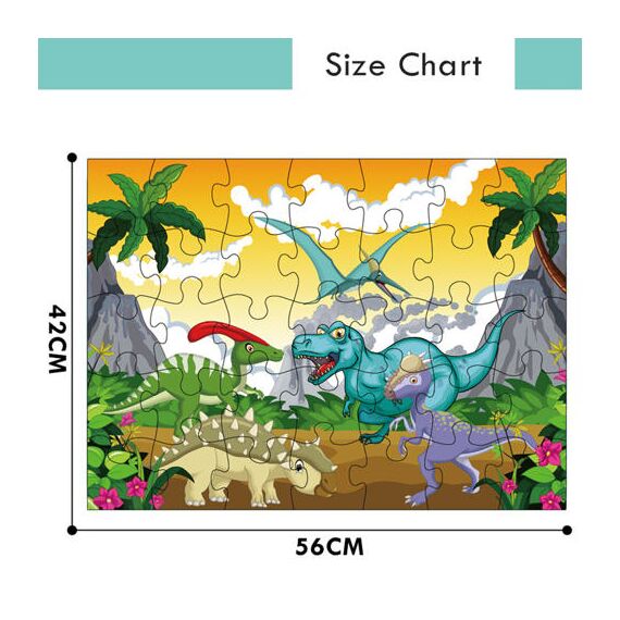 Little Story Jumbo Floor Jigsaw Puzzle Dinosaurs World 35 Pcs, 10 image