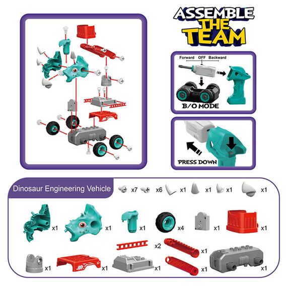 Little Story Kids Mini Dinosaur Truck With Remote Control, 4 image