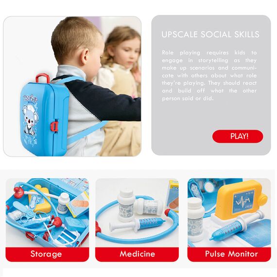 Little Story Role Play Doctor Set Box Backpack 17 Pcs, 4 image