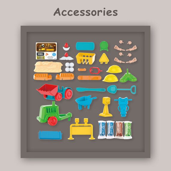 Little Story Role Play Construction Site Box With Dough Backpack 42 Pcs, 8 image