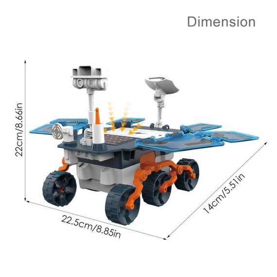 Little Story Diy Solar Mars Exploration Rover 46 Pcs Stem Series Blue, Color: Blue, 16 image