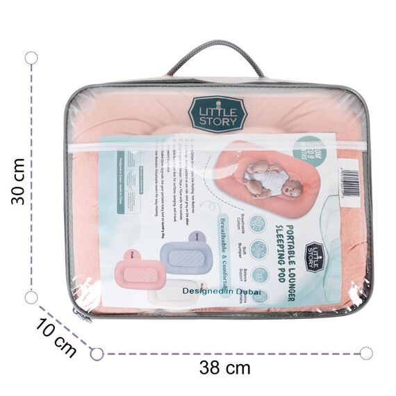 Little Story Portable Lounger Sleeping Pod Green, Color: pink, 16 image