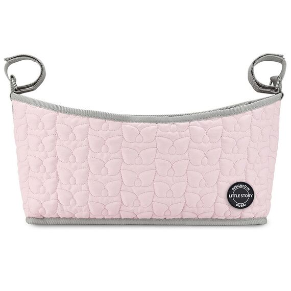 Little Story Premium Stroller Bag Quilted Blue, Color: pink