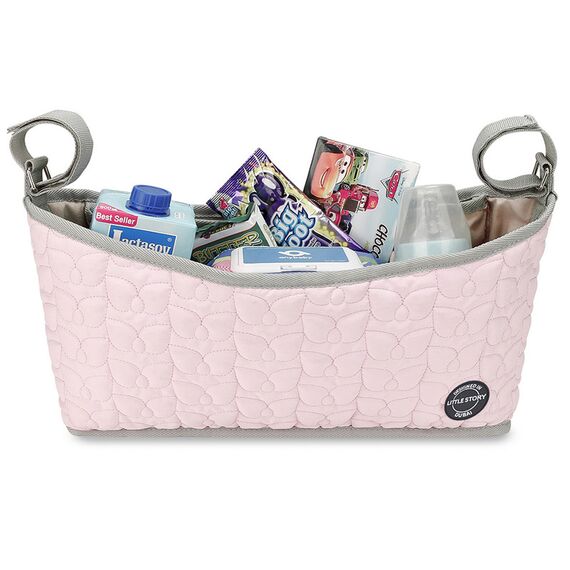 Little Story Premium Stroller Bag Quilted Blue, Color: pink, 5 image