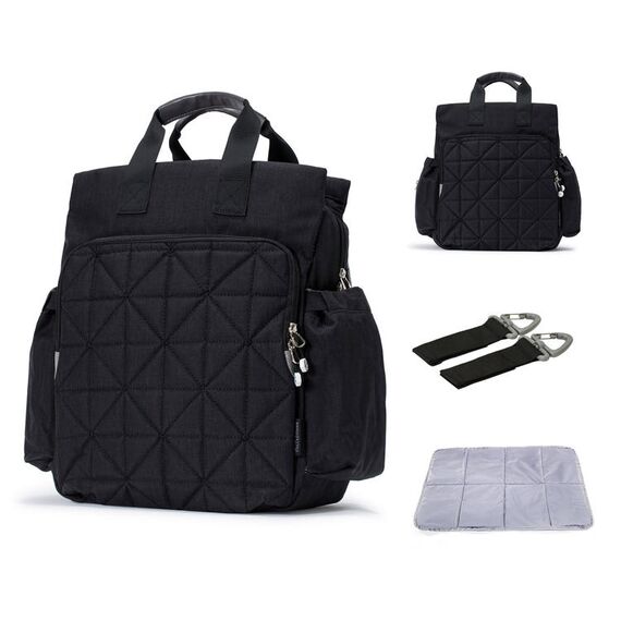 Little Story Styler Diaper Backpack Black, Color: Black, 3 image