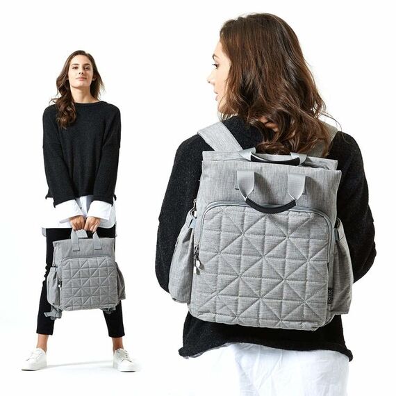 Little Story Styler Diaper Backpack Black, Color: Grey, 5 image