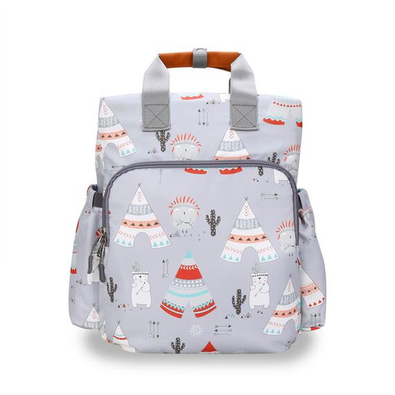 Little Story Styler Diaper Backpack Black, Color: Polar Bear Grey, 4 image