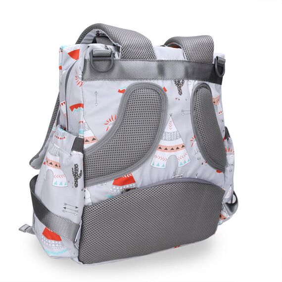 Little Story Styler Diaper Backpack Black, Color: Polar Bear Grey, 6 image