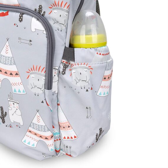 Little Story Styler Diaper Backpack Black, Color: Polar Bear Grey, 27 image