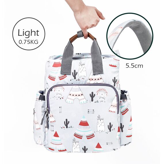 Little Story Styler Diaper Backpack Black, Color: Polar Bear Grey, 28 image