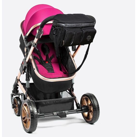 Little Story Stroller Organizer Travel Bag Black, Color: Black, 22 image