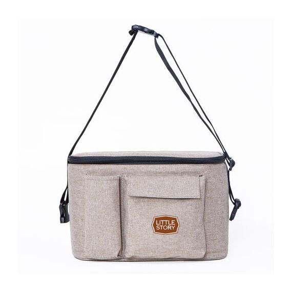 Little Story Stroller Organizer Travel Bag Grey, Color: Ivory, 6 image