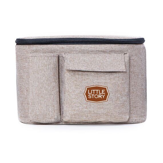 Little Story Stroller Organizer Travel Bag Grey, Color: Ivory, 9 image