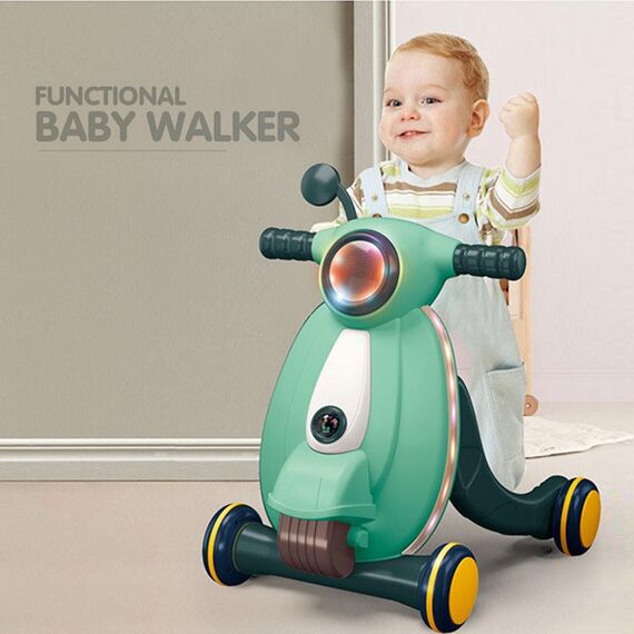 Little Story Multifunctional Baby Walker With Light & Music Green, Color: Green, 4 image