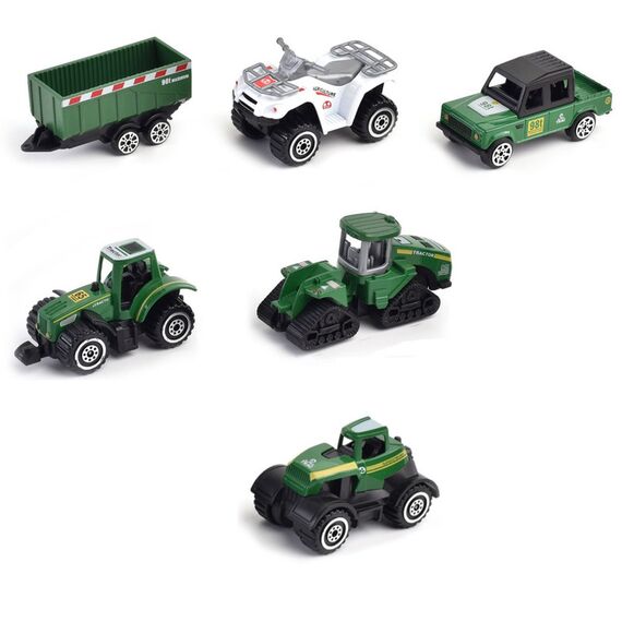 Little Story Alloy Sliding Farmer'S Vehicle 6 Pcs - Multicolor, 3 image