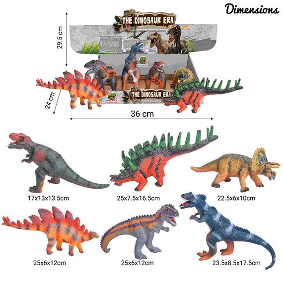 Little Story 6 Pcs Simulated Dinosaur Ic Vocalization Toy With Ag3 Batteries Multicolor, 7 image