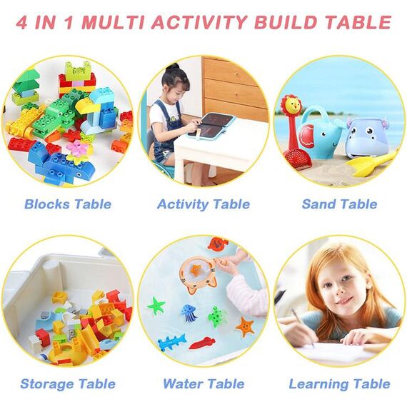 Little Story 4In1 Activity And Block Table With 50 Blocks Large 3+ Years, 11 image