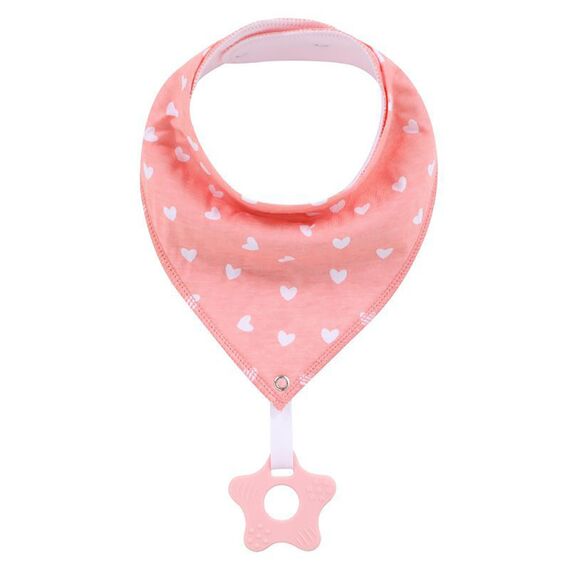 Little Story Bandana Drool Bibs Set Of 2 Love, 3 image