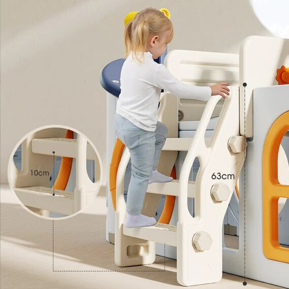 Little Story Boat House Activity Slide With Basketball Ring, Ball, Toy Storage And Telescope Role Play Game, 11 image