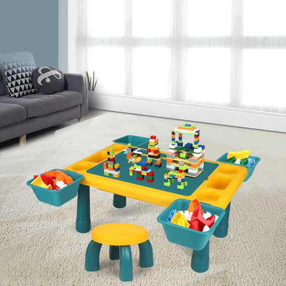 Little Story 4In1 Activity Table With Stool And 300 Blocks 3+ Years, 5 image