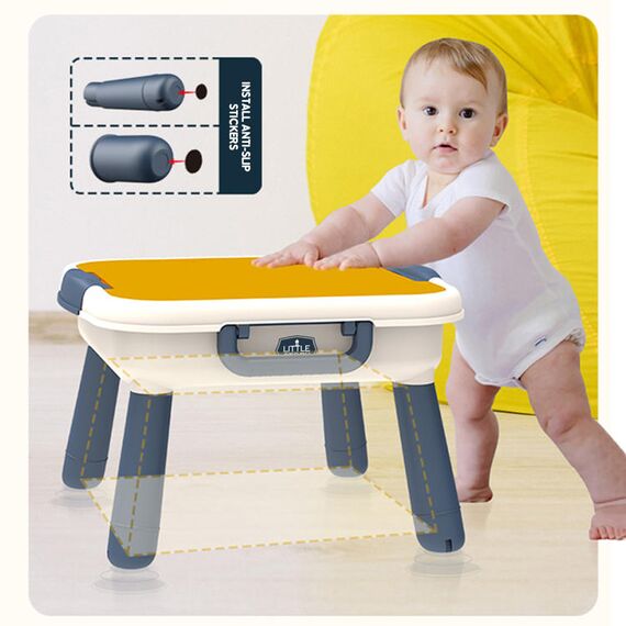 Little Story 4 In 1 Block Activity Table With Stool And Blocks Blue 3+ Years, 6 image