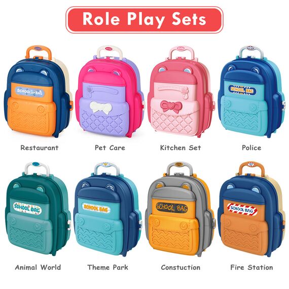 Little Story Role Play Zoological Park Animal World 200 Pieces 2 In 1 School Bag Set 3+ Years, 21 image