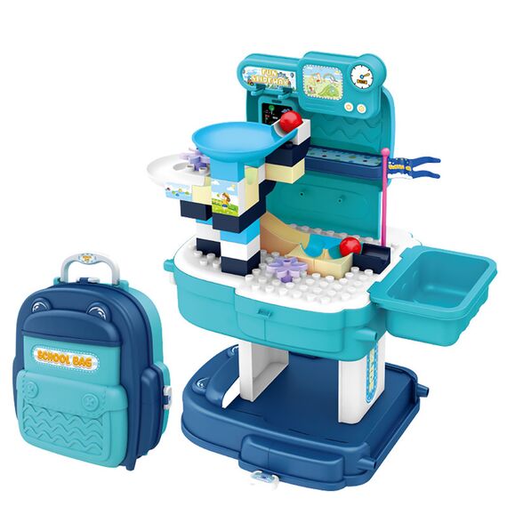 Little Story Role Play Theme Park With Slide 52 Pieces 2 In 1 School Bag Set 3+ Years, 3 image