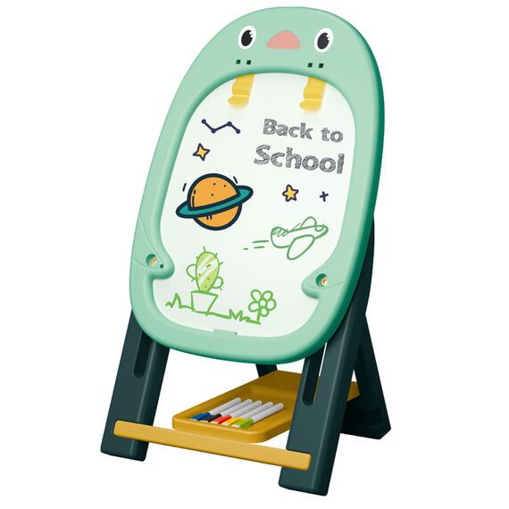 Little Story Artist Penguin Double Sided Magnetic Drawing Board (46 Pcs) With 2 Board Games - Green, 5 image