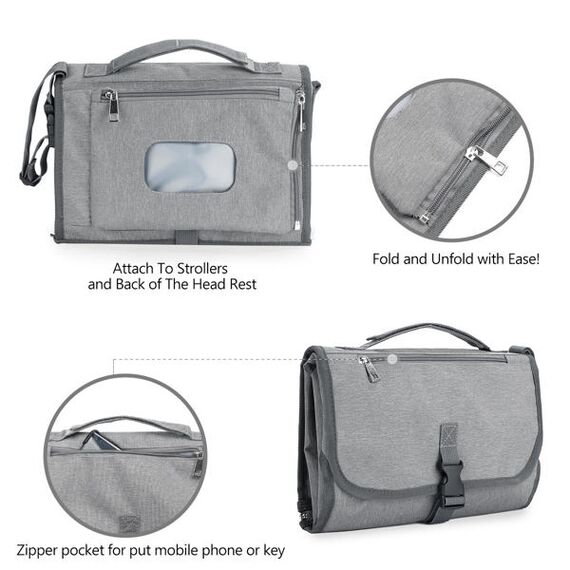 Little Story Diaper Changing Station Kit - Grey, 23 image