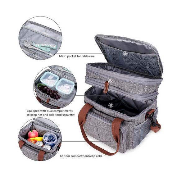 Little Story Insulated Lunch / Bottle Bag - Grey, 39 image