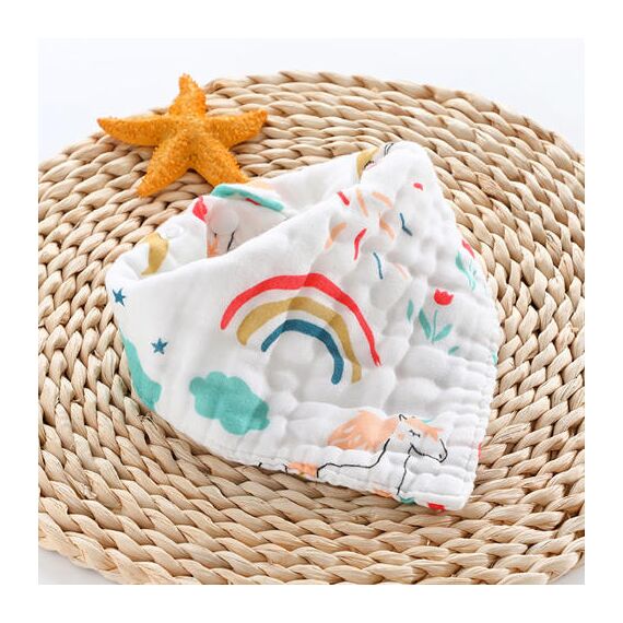 Little Story Muslin Bandana Bibs Set Of 2 Unicorn, 7 image