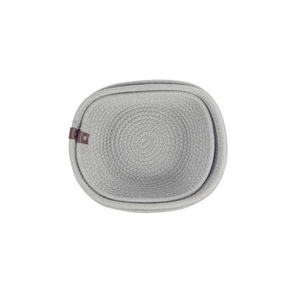 Little Story Multipurpose Cotton Rope Baskets Set Of 3 Grey, 4 image