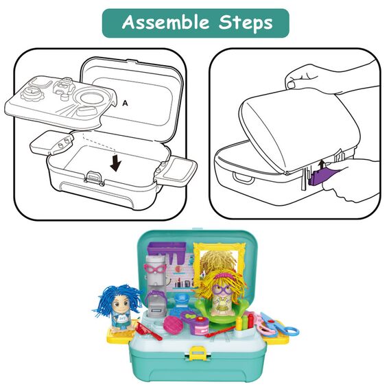 Little Story Role Play Beautician Make Up Box With Dough Backpack 30 Pcs, 9 image