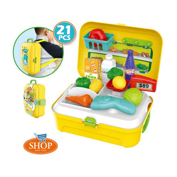 Little Story Role Play Supermarket Set Box Backpack 21 Pcs, 3 image