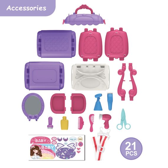 Little Story Role Play Salon Satchel 3 In 1 Mode 21 Pcs, 7 image