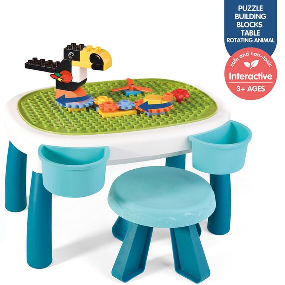 Little Story Diy Spinning Puzzle Building Blocks Set With Stool 35 Pieces 3+ Years, 14 image