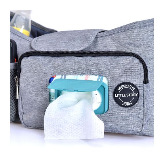 Little Story Stroller Diaper Organizer Bag - Grey, 16 image