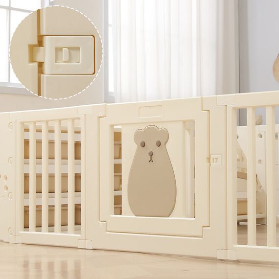 Little Story Portable Playpen With Bookshelf, Toy Storage And Play House, 58 image