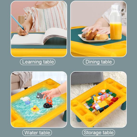 Little Story 4In1 Activity Table With Stool And 300 Blocks 3+ Years, 21 image