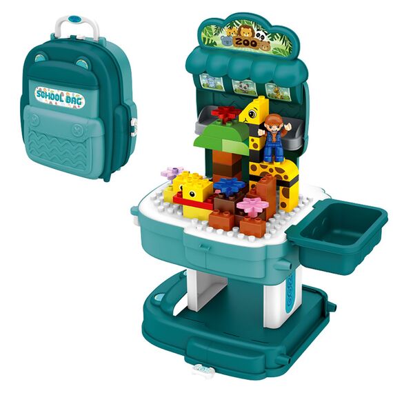 Little Story Role Play Zoological Park Animal World 200 Pieces 2 In 1 School Bag Set 3+ Years, 4 image