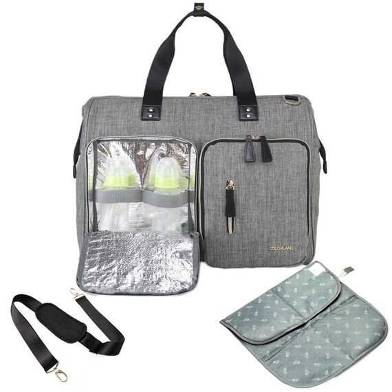 Little Story Gabrielle Mom Dad Xl Travel Diaper Bag With Diaper Changing Mat 30L, 31 image