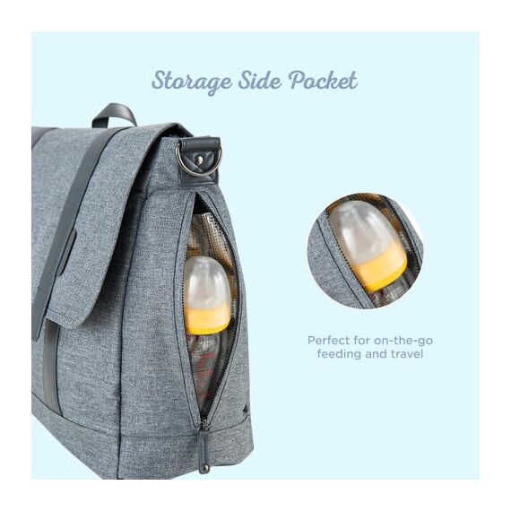 Little Story Dad'S Diaper Bag With Changing Mat And Stroller Straps 21L, 42 image