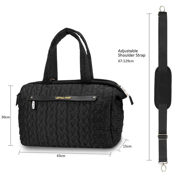 Little Story Quilted Diaper Bag With Shoulder Strap, 28 image