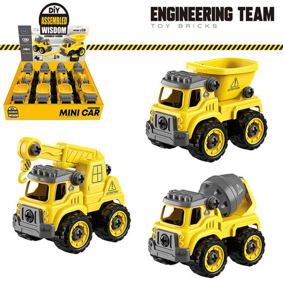 Little Story Assembled Wisdom Cars Set Of 12 3+ Years - Yellow, 3 image