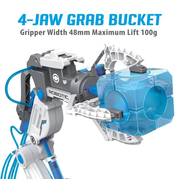 Little Story Diy Hydraulic 3In1 Mechanical Robotic Arm Toy 220 Pieces Stem Series 8+ Years - Grey, 13 image